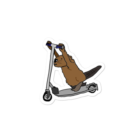 "Scooter Beaver" sticker