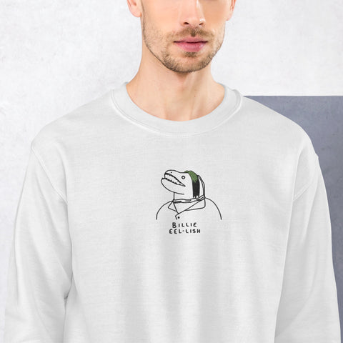 "Billie Eel-lish" Embroidered Unisex Crewneck Sweatshirt