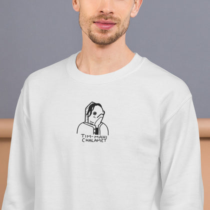 "Tim-Mahi Chalamet" Embroidered Unisex Crewneck Sweatshirt