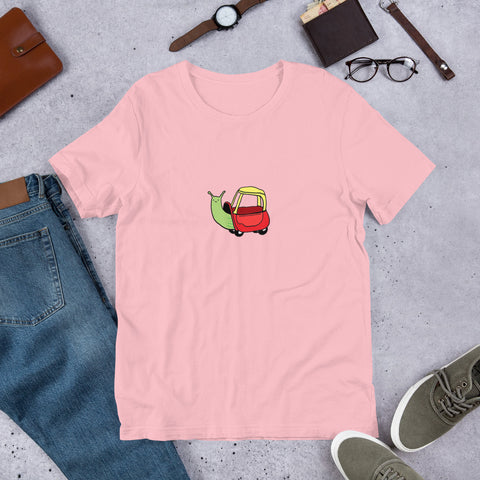 snail car t-shirt